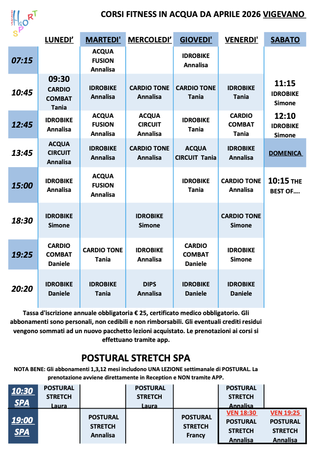 Fitness in Acqua a Vigevano