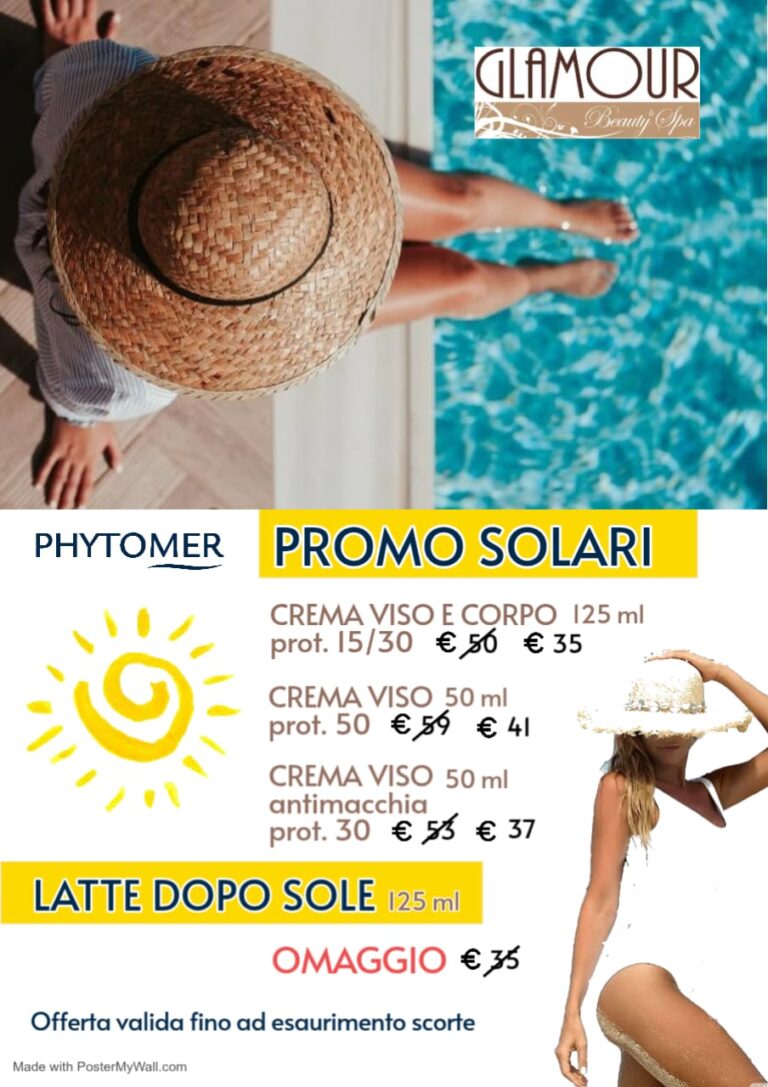 Volantino Promo Solari Phytomer con latte dopo sole omaggio