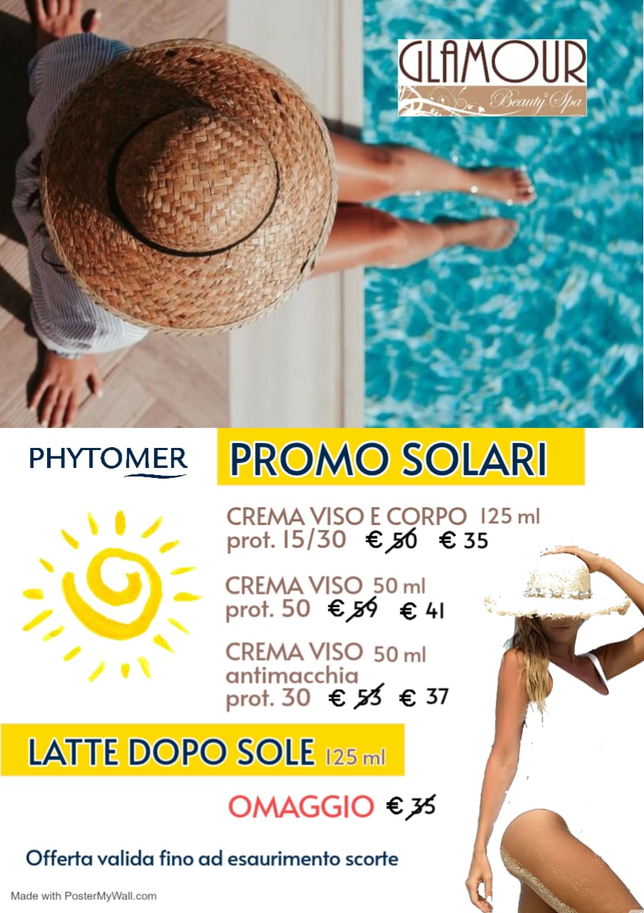 Volantino Promo Solari Phytomer con latte dopo sole omaggio