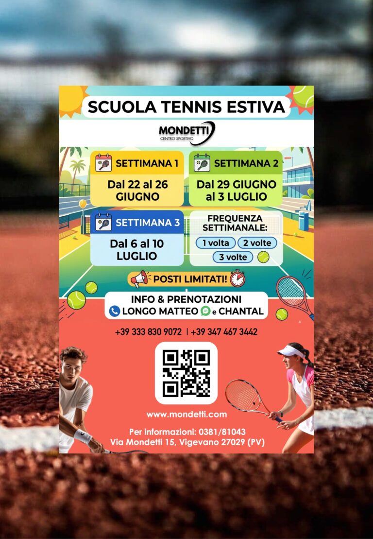 Scuola Tennis Estiva a Vigevano