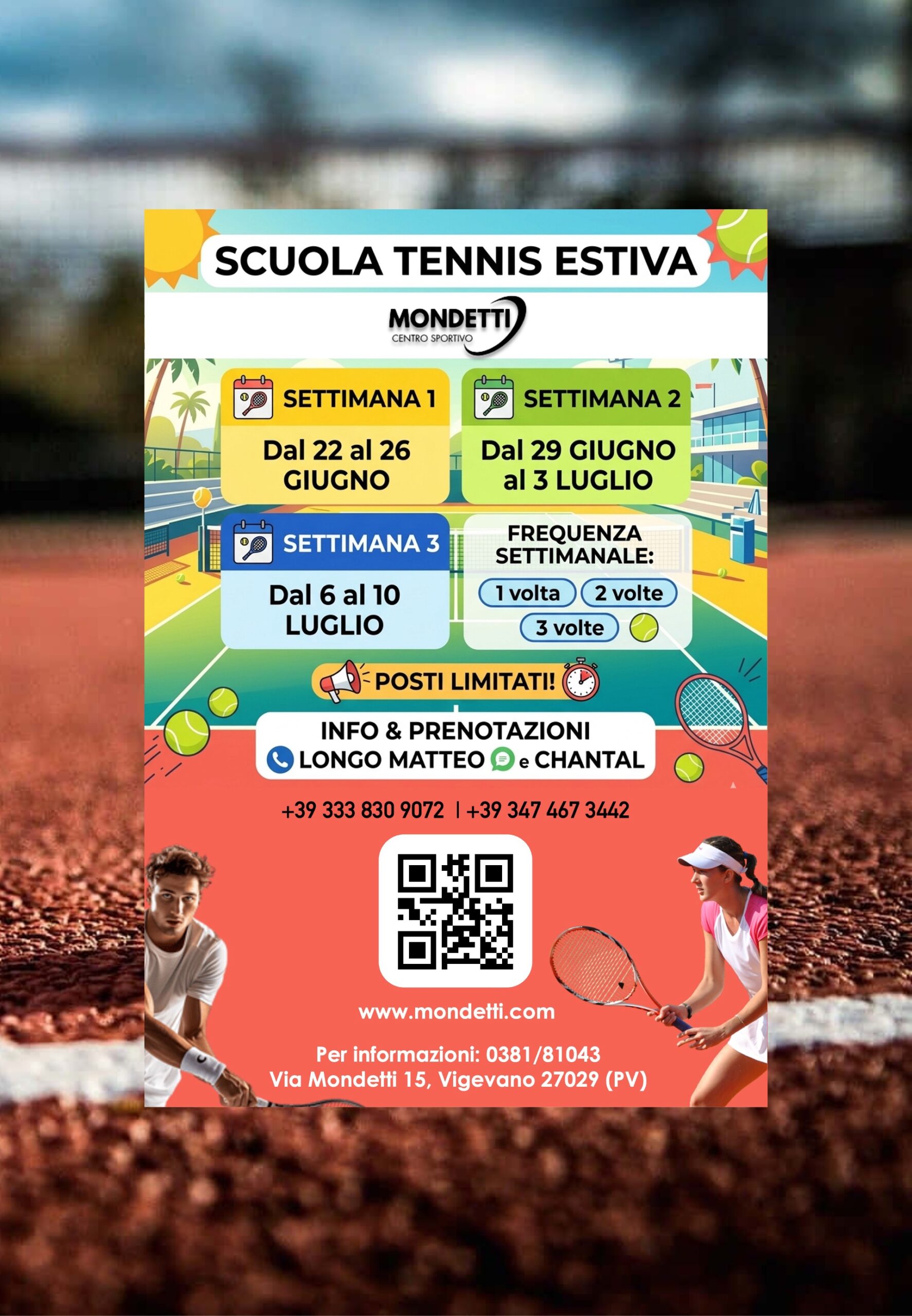 Scuola Tennis Estiva a Vigevano