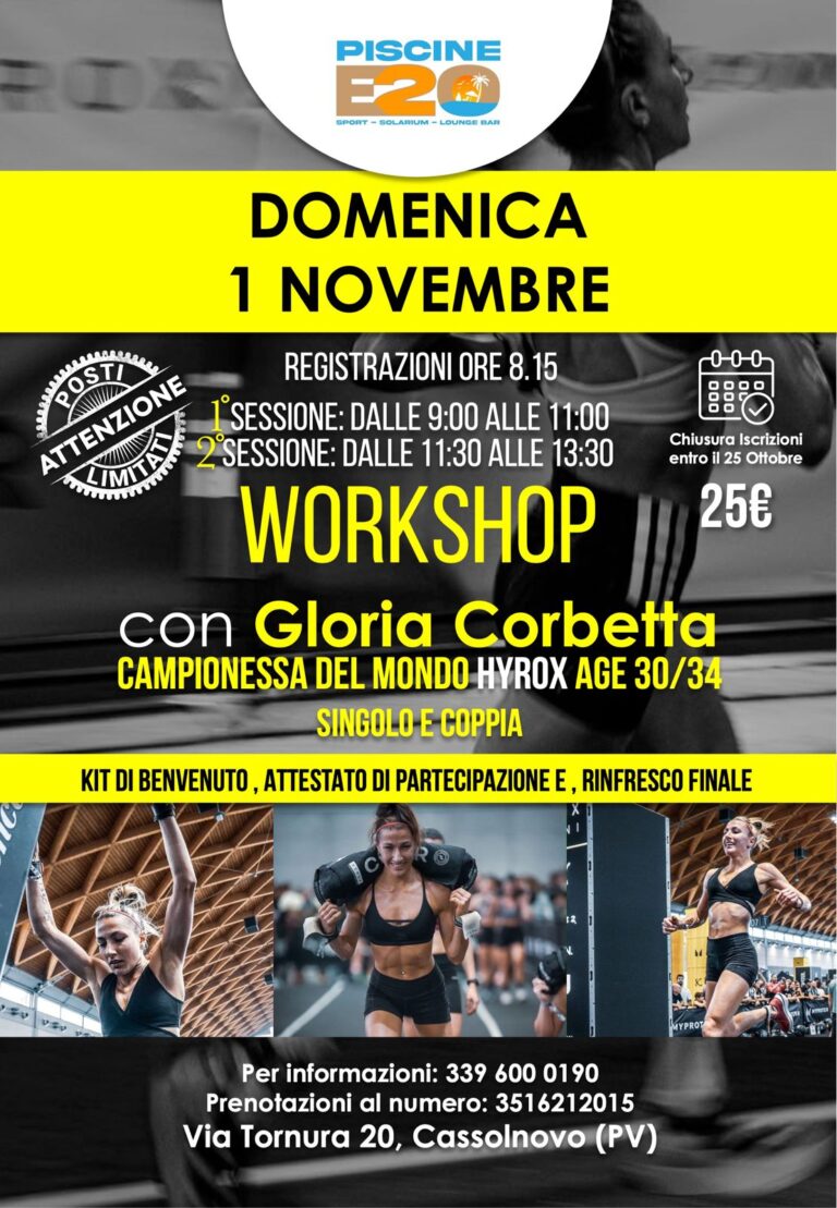 Workshop Esclusivo con Gloria Corbetta