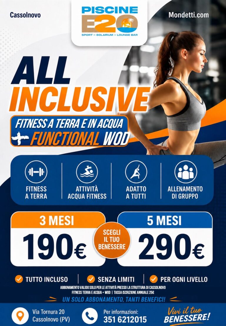 All Inclusive: Fitness a Terra, in Acqua + Functional Wod